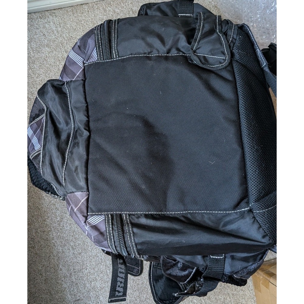 Warrior Lacrosse Jet Pack Backpack Black Grey Plaid Gear Bag XL Multi Pocket - Picture 7 of 16